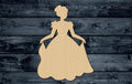 Princess Girl Queen Dress Gloves Dance Girl Woman Wood Cutout Shape Silhouette Blank Unpainted Sign 1/4 inch thick