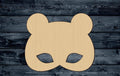 Mask Bear Mardi Gras Carnival Party Wood Cutout Shape Silhouette Blank Unpainted Sign 1/4 inch thick