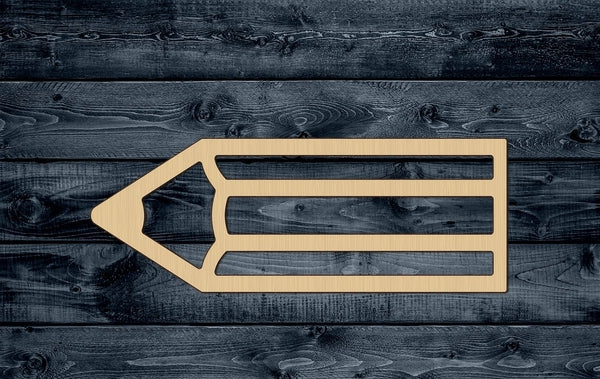 Pencil School Writing Pen Wood Cutout Shape Blank Unpainted Sign 1/4 inch thick