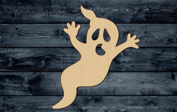 Ghost Halloween Wood Cutout Shape Silhouette Blank Unpainted Sign 1/4 inch thick