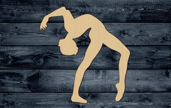 Ballet Dancer Ballerina Gymnast Woman Girl Wood Cutout Silhouette Blank Unpainted Sign 1/4 inch thick