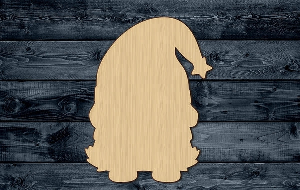 Gnome Patriotic Troll Elf Beard Hat Wood Cutout Silhouette Blank Unpainted Sign 1/4 inch thick