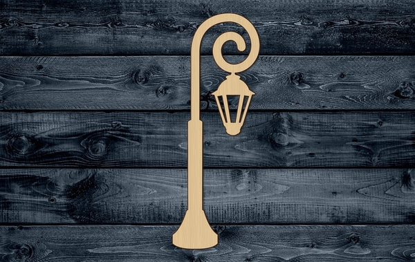 Light Lamp Street Pole Wood Cutout Shape Silhouette Blank Unpainted Sign 1/4 inch thick