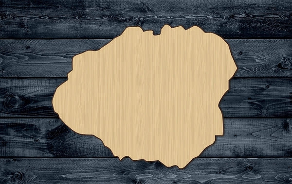 Kauai Hawaii Island Map Wood Cutout Shape Silhouette Blank Unpainted Sign 1/4 inch thick