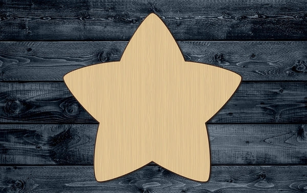 Flower Plant Spring Petal Star Shape Silhouette Blank Unpainted Wood Cutout Sign 1/4 inch thick