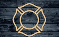 Firefighter Maltese Cross Wood Cutout Shape Silhouette Blank Unpainted Sign 1/4 inch thick