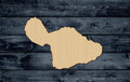 Maui Hawaii Island Map Wood Cutout Shape Silhouette Blank Unpainted Sign 1/4 inch thick