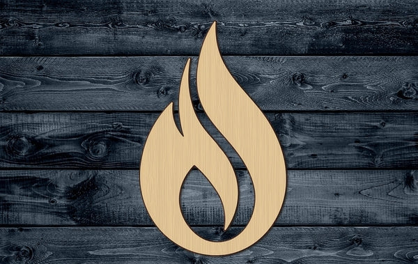 Flame Campfire Fire Wood Cutout Shape Silhouette Blank Unpainted Sign 1/4 inch thick
