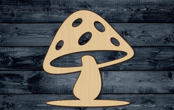Mushroom Plant Spotted Forest Wood Cutout Silhouette Blank Unpainted Sign 1/4 inch thick