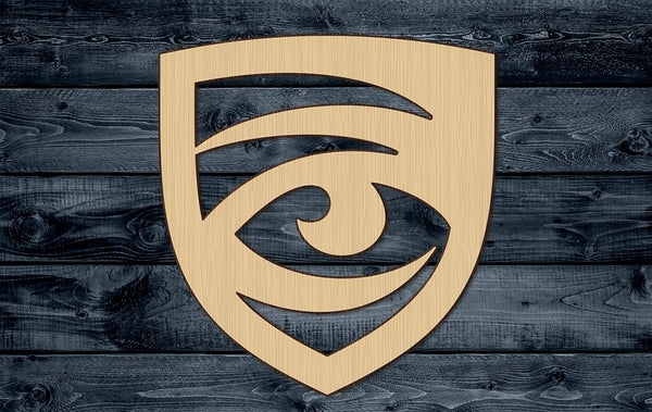 Eye Eyeball Security Surveillance Shield Protection Wood Cutout Silhouette Blank Unpainted Sign 1/4 inch thick