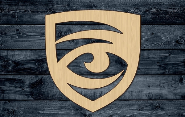 Eye Eyeball Security Surveillance Shield Protection Wood Cutout Silhouette Blank Unpainted Sign 1/4 inch thick