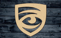 Eye Eyeball Security Surveillance Shield Protection Wood Cutout Silhouette Blank Unpainted Sign 1/4 inch thick