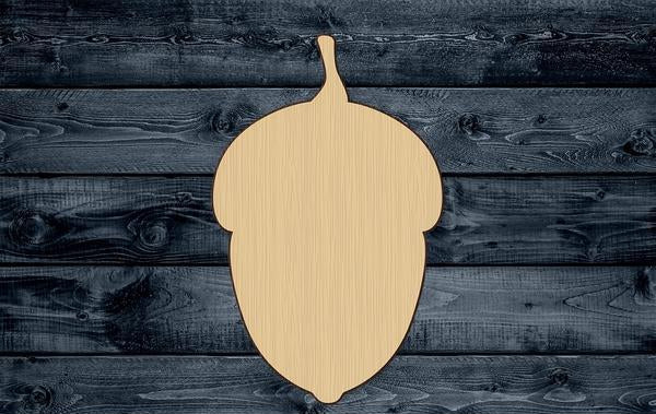 Acorn Fruit Fall Wood Cutout Shape Silhouette Sign Blank Unpainted 1/4 inch thick
