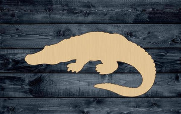 Alligator Gator Crocodile Wood Cutout Party Shape Blank Unpainted Sign 1/4 inch thick