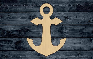 Anchor Marine Sailor Wood Cutout Shape Silhouette Blank Unpainted Sign 1/4 inch thick