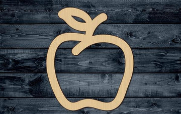 Apple School Fruit Wood Cutout Contour Silhouette Blank Unpainted Sign 1/4 inch thick