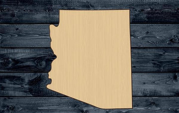 Arizona State Wood Cutout Silhouette Blank Unpainted Sign 1/4 inch thick