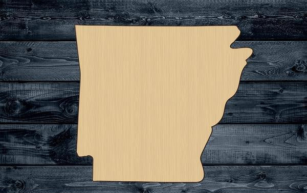 Arkansas State Wood Cutout Shape Silhouette Blank Unpainted Sign 1/4 inch thick