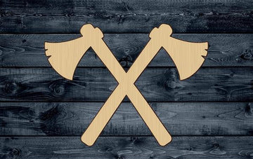 Axe Battle Herald Weapon Wood Cutout Shape Silhouette Blank Unpainted Sign 1/4 inch thick