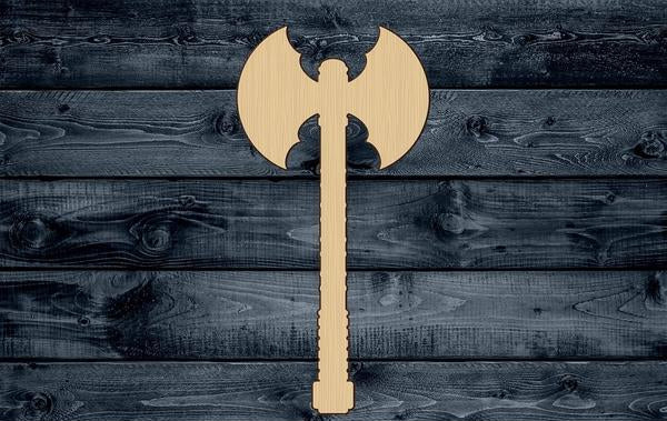 Axe Battle Weapon Wood Cutout Shape Silhouette Blank Unpainted Sign 1/4 inch thick