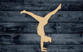 Yoga Woman Girl Pose Gymnast Wood Cutout Shape Silhouette Blank Unpainted Sign 1/4 inch thick