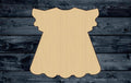 Baby Girl Dress Wood Cutout Shape Silhouette Blank Unpainted Sign 1/4 inch thick