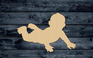 Baby Kid Toddler Wood Cutout Shape Silhouette Blank Unpainted Sign 1/4 inch thick