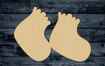 Baby Socks Wood Cutout Shape Silhouette Blank Unpainted  Sign 1/4 inch thick