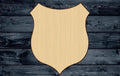 Badge Shield Shape Silhouette Blank Unpainted Wood Cutout Sign 1/4 inch thick
