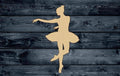 Ballerina Ballet Wood Cutout Garden Shape Silhouette Blank Unpainted Sign 1/4 inch thick
