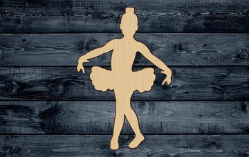 Ballerina Girl Tutu Baby Wood Cutout Shape Silhouette Blank Unpainted Sign 1/4 inch thick