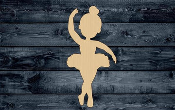 Ballet Ballerina Dancer Wood Cutout Shape Silhouette Blank Unpainted Sign 1/4 inch thick