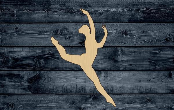 Ballet Ballerina Dancer Wood Cutout Shape Silhouette Blank Unpainted Sign 1/4 inch thick
