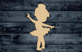 Ballet Ballerina Girl Baby Wood Cutout Shape Silhouette Blank Unpainted Sign 1/4 inch thick