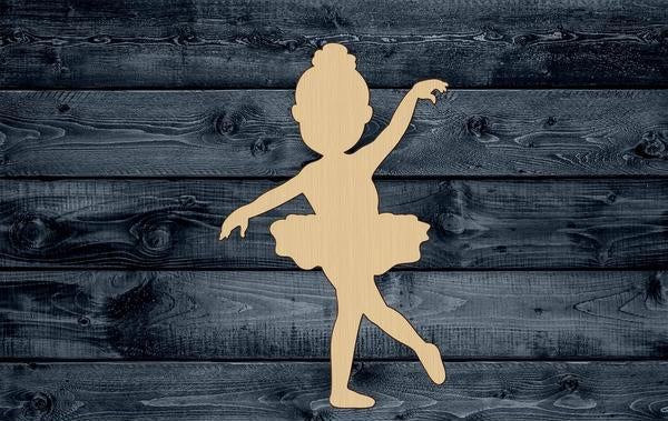 Ballet Ballerina Girl Baby Wood Cutout Shape Silhouette Blank Unpainted Sign 1/4 inch thick