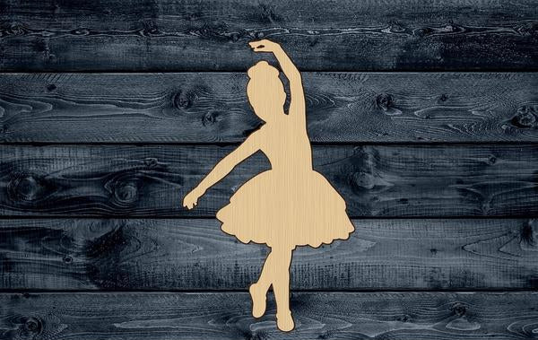 Ballet Ballerina Girl Baby Wood Cutout Shape Silhouette Blank Unpainted Sign 1/4 inch thick