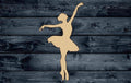 Ballet Ballerina Shape Silhouette Blank Unpainted Wood Cutout Sign 1/4 inch thick