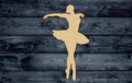 Ballet Ballerina Shape Silhouette Blank Unpainted Wood Cutout Sign 1/4 inch thick
