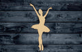 Ballet Ballerina Shape Silhouette Blank Unpainted Wood Cutout Sign 1/4 inch thick