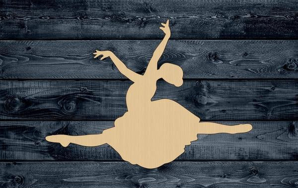 Ballet Ballerina Wood Cutout Shape Silhouette Blank Unpainted Sign 1/4 inch thick