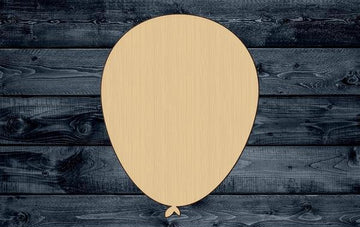 Balloon Party Shape Silhouette Blank Unpainted Wood Cutout Sign 1/4 inch thick