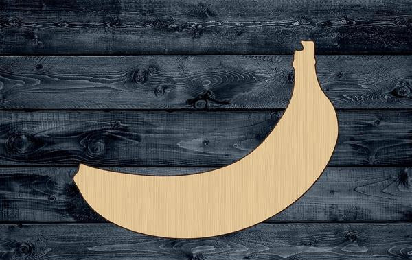 Banana Fruit Shape Silhouette Blank Unpainted Wood Cutout Sign 1/4 inch thick