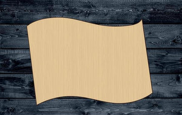 Banner Flag Wood Cutout Shape Silhouette Blank Unpainted Sign 1/4 inch thick