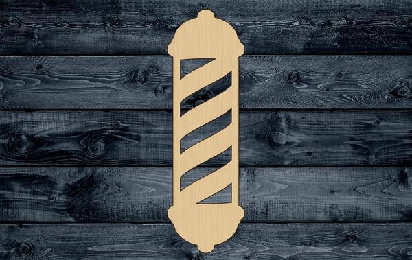 Barber Pole Wood Cutout Shape Silhouette Blank Unpainted Sign 1/4 inch thick