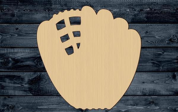 Baseball Gloves Wood Cutout Shape Silhouette Blank Unpainted Sign 1/4 inch thick