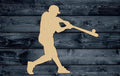 Baseball Player Batter Wood Cutout Shape Silhouette Blank Unpainted Sign 1/4 inch thick