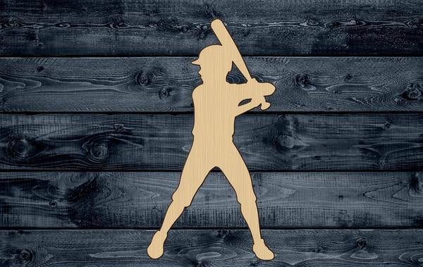 Baseball Player Boy Young Wood Cutout Silhouette Blank Unpainted Sign 1/4 inch thick