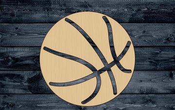 Basketball Ball Sport Wood Cutout Shape Silhouette Blank Unpainted Sign 1/4 inch thick