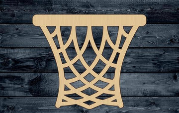 Basketball Basket Hoop Wood Cutout Shape Silhouette Blank Unpainted Sign 1/4 inch thick