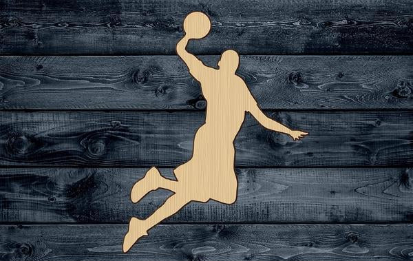 Basketball Player Wood Cutout Shape Silhouette Blank Unpainted Sign 1/4 inch thick